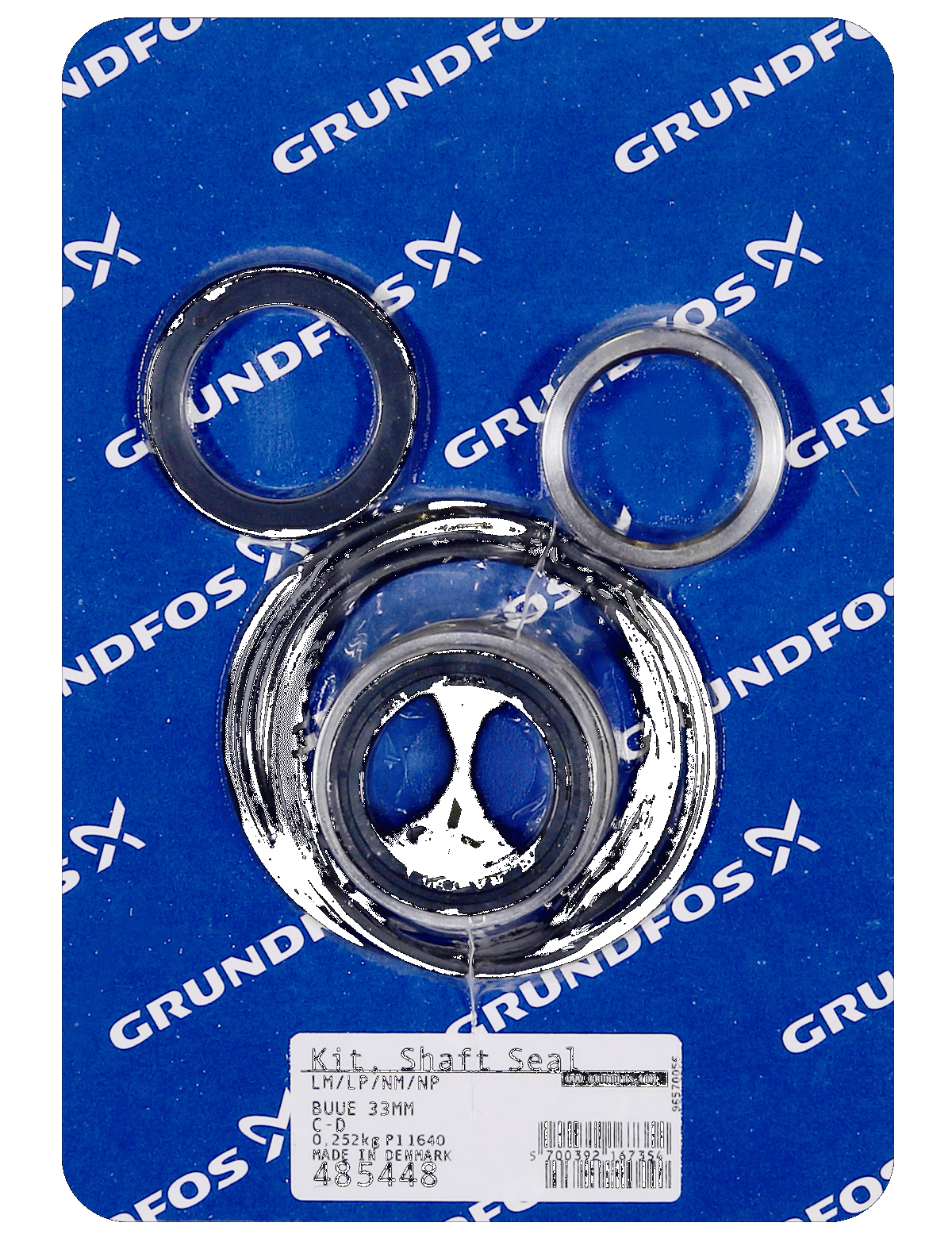 Фото Комплект торцевого уплотнения вала Grundfos Kit, shaft seal LM/LP+NM/NP BU, артикул 00485448