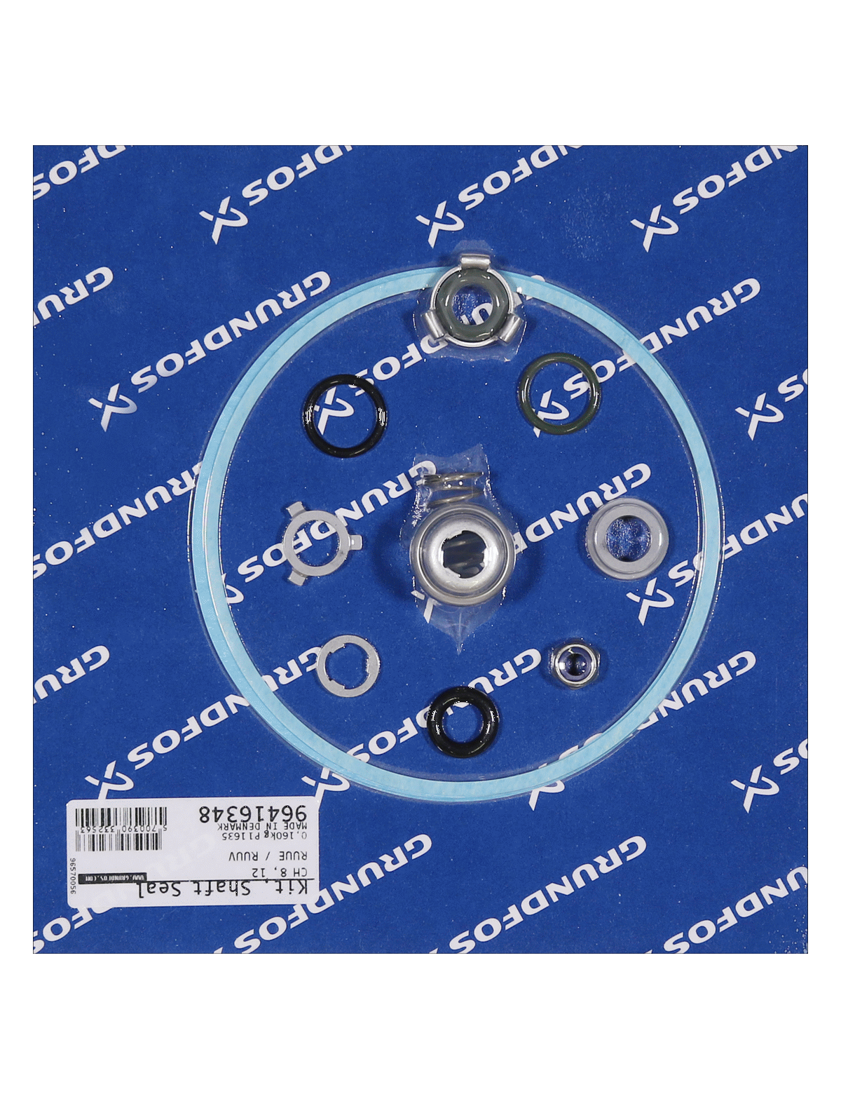 Фото Комплект торцевого уплотнения вала Grundfos Kit, CH8/12 shaft seal RUUE/V, артикул 96416348