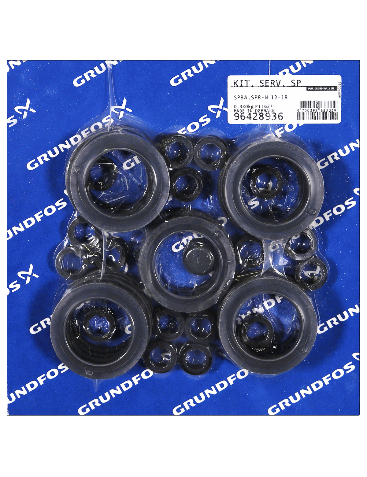 Ремкомплект Grundfos Kit, R. SP8A.SP8,10N (12-18)NUT AFT.9444