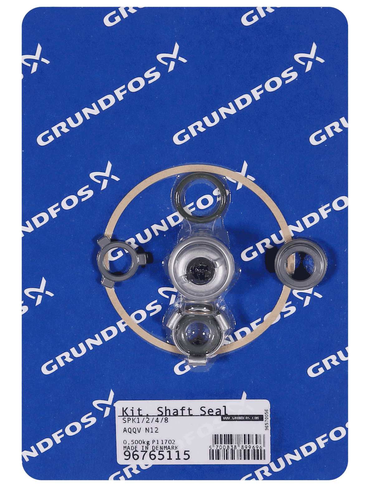 Фото Комплект торцевого уплотнения вала Grundfos Kit, shaft seal AQQV, SPK1/2/4/8, артикул 96765115