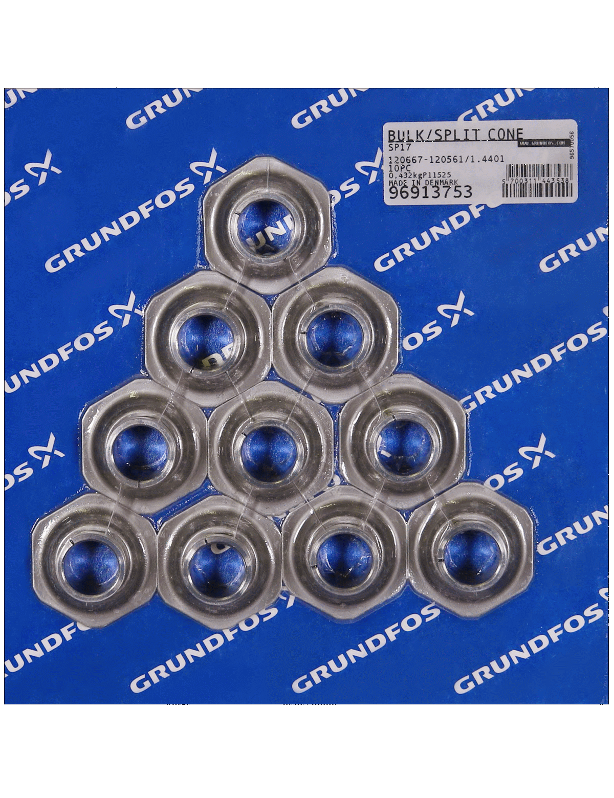 Гайки Grundfos Bulk, Split cone w. nut cpl. (10 pcs.)