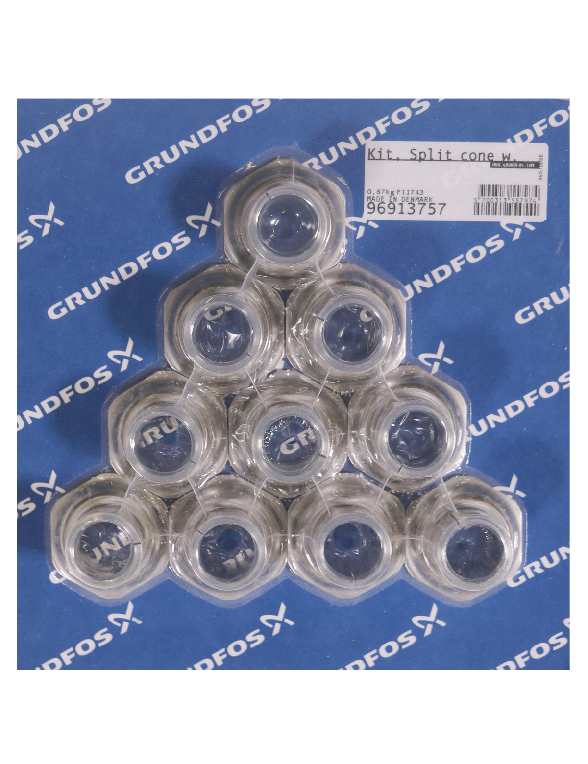 Гайки Grundfos BULK, Split cone w. nut cpl.SP30 N 10pcs