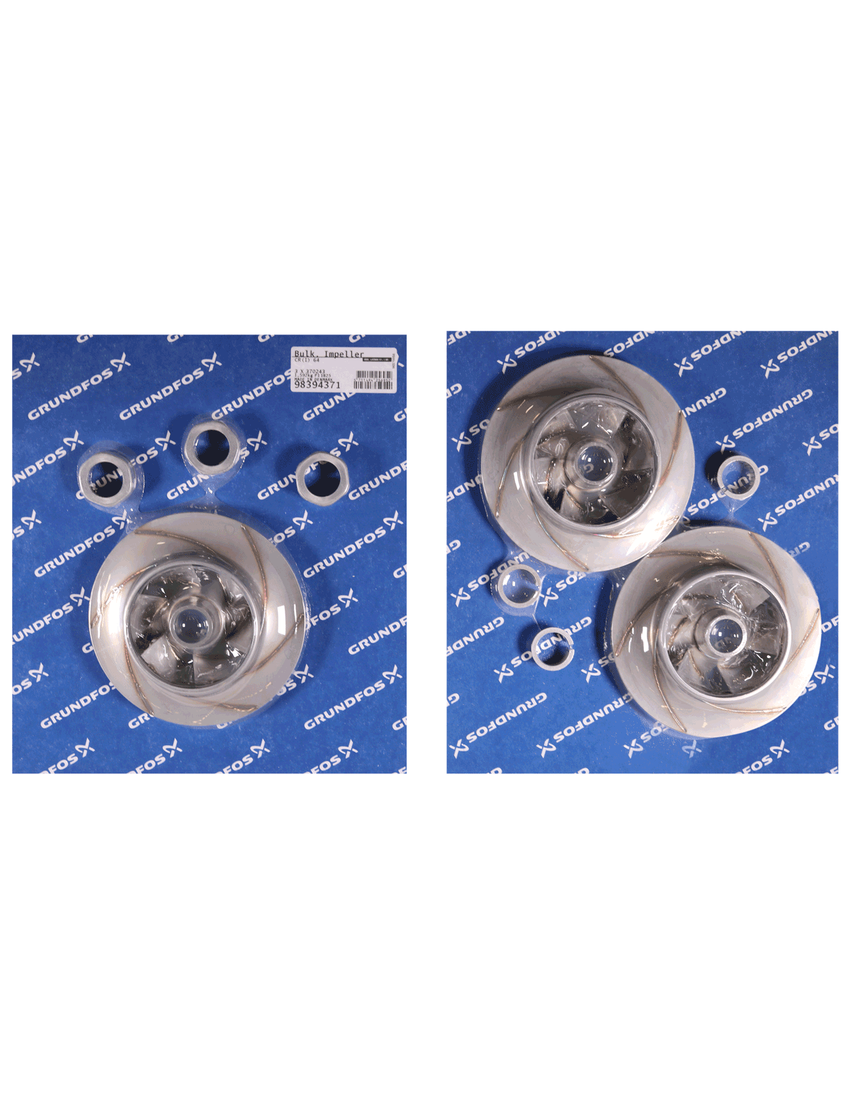 Фото Упаковка рабочих колёс Grundfos Bulk, Impeller (3 pcs), артикул 98394371