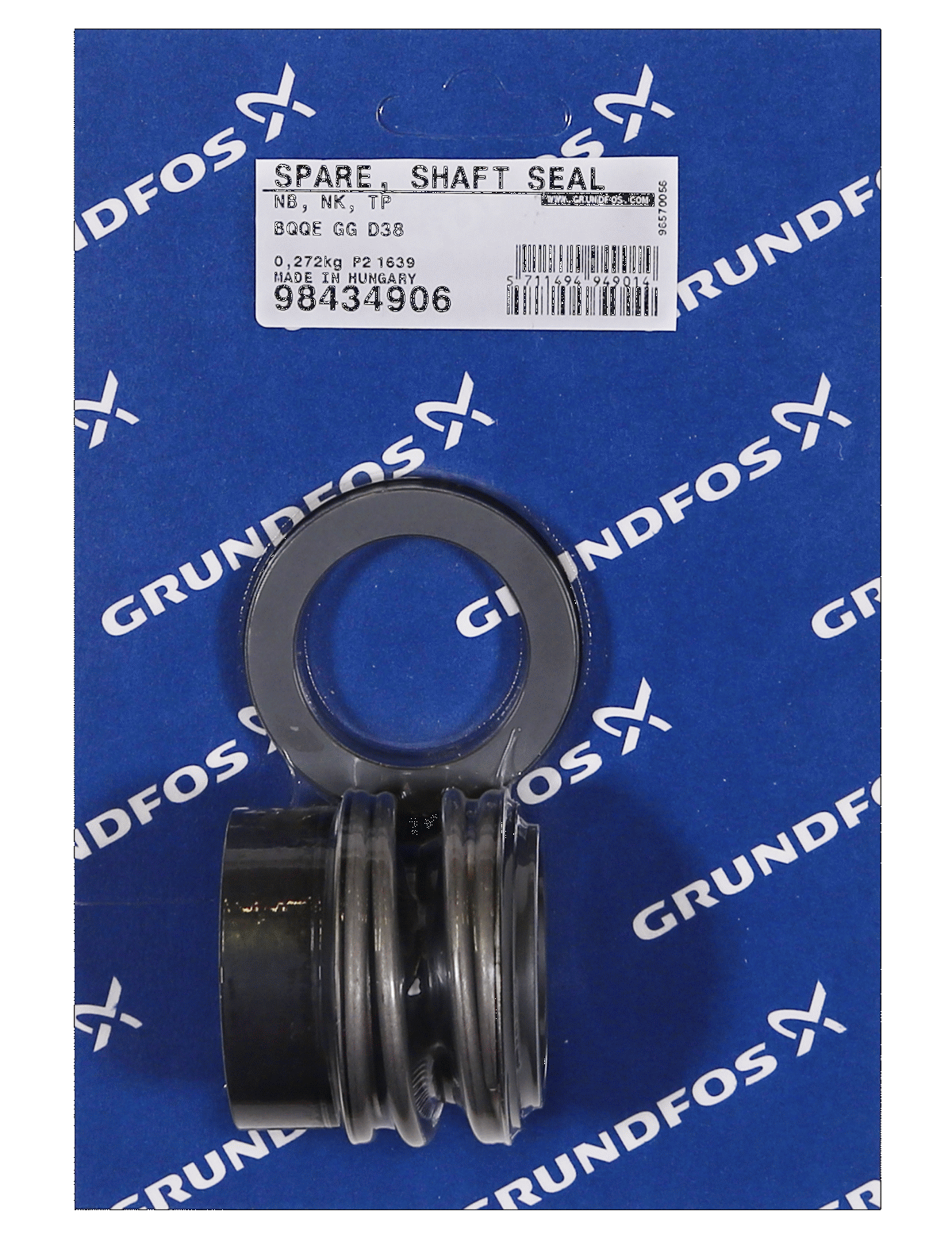 Фото Торцевое уплотнение вала Grundfos Shaft seal BQQE GG D38/spare, артикул 98434906