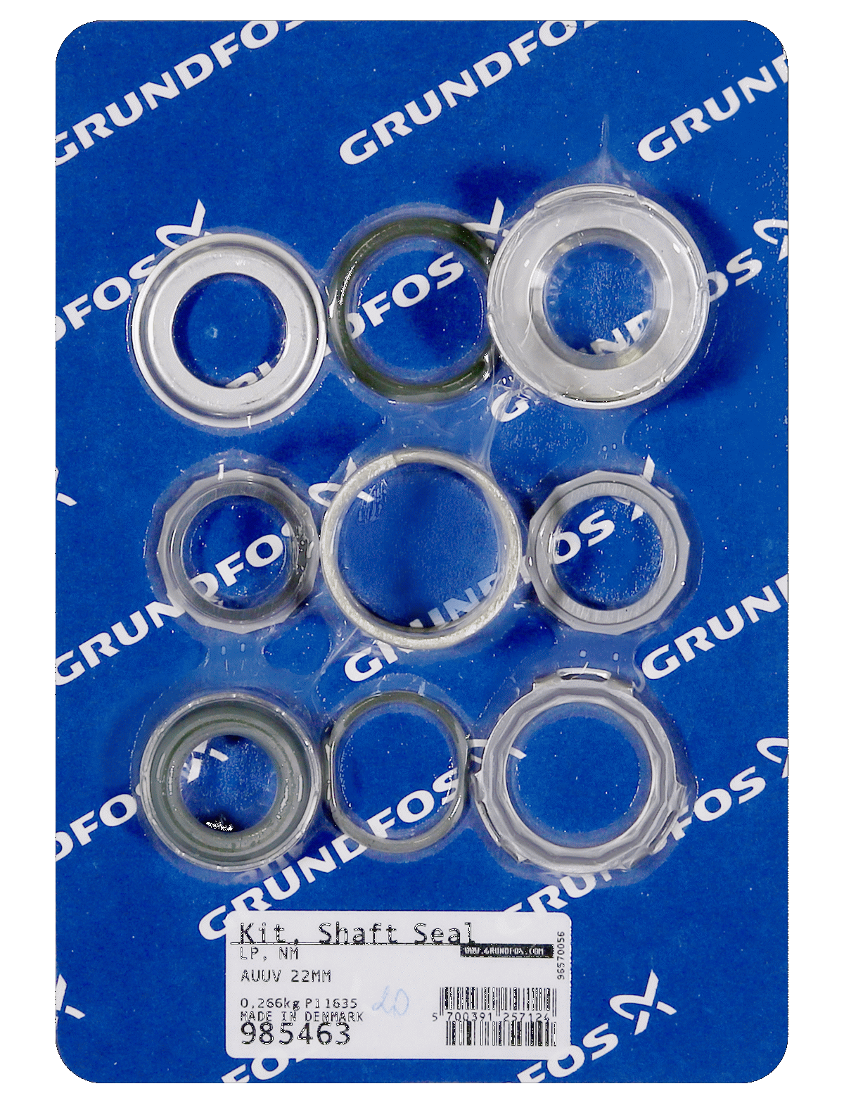 Фото Комплект торцевого уплотнения вала Grundfos Kit, Shaft seal A UUVFF N 22, артикул 00985463