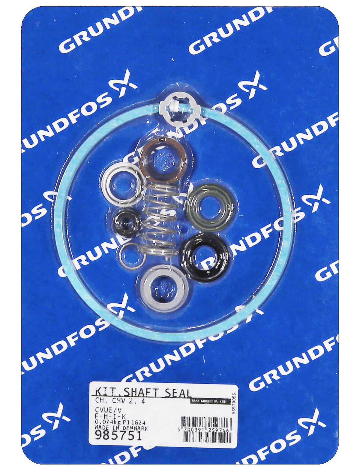 Фото Комплект торцевого уплотнения вала Grundfos Kit, CH(V) 2/4 shaft seal CVUE/V, артикул 00985751