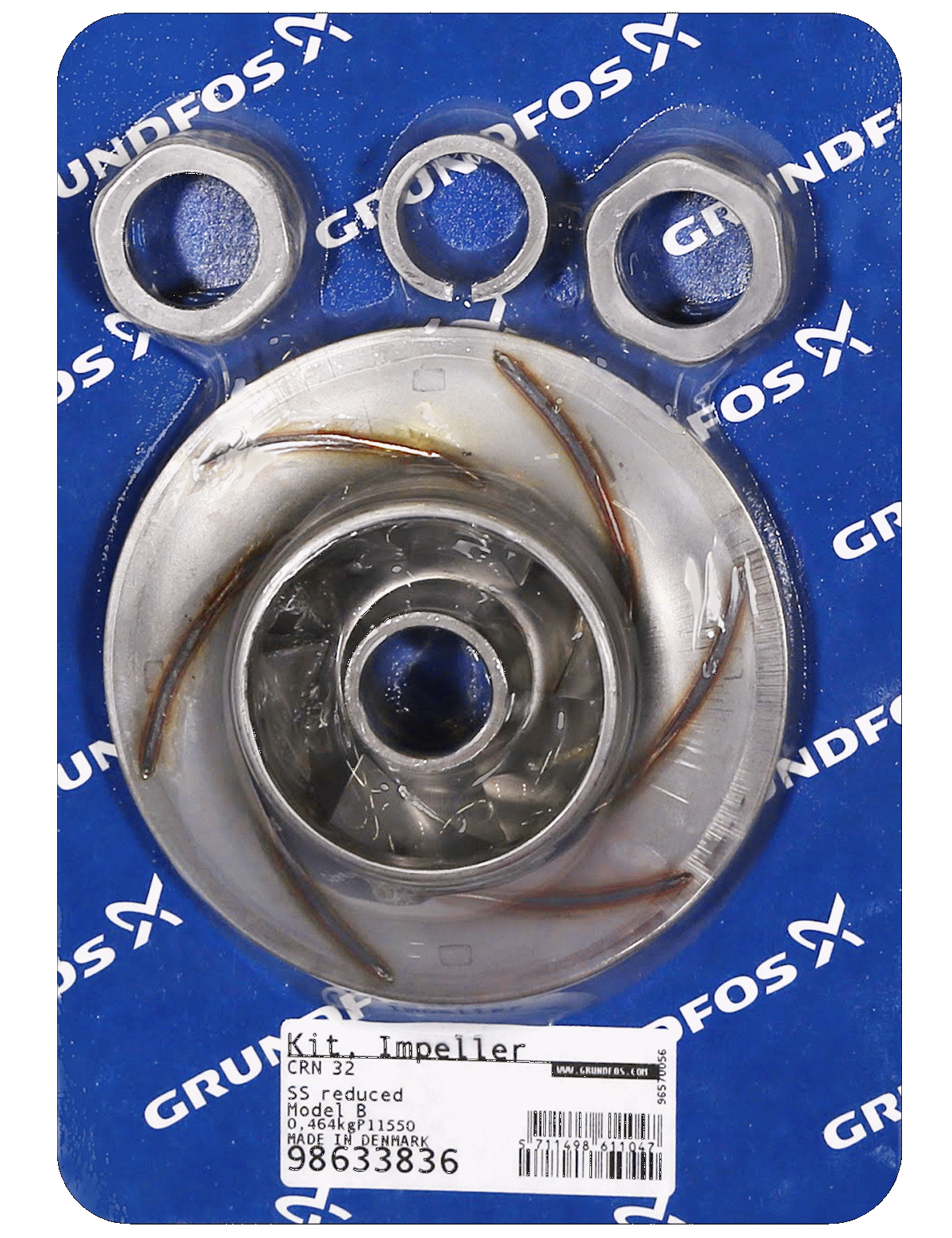 Фото Комплект рабочего колеса Grundfos Kit, impeller N-version reduced CRN32, артикул 98633836