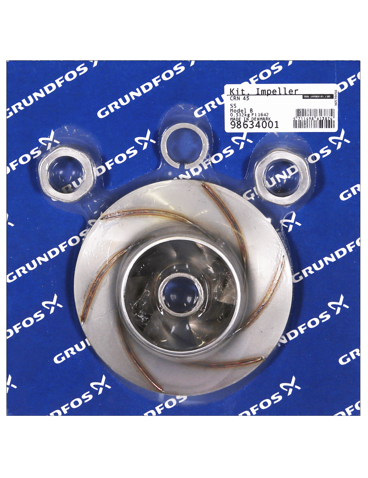 Фото Комплект рабочего колеса Grundfos Kit, impeller N-version CRN45, артикул 98634001