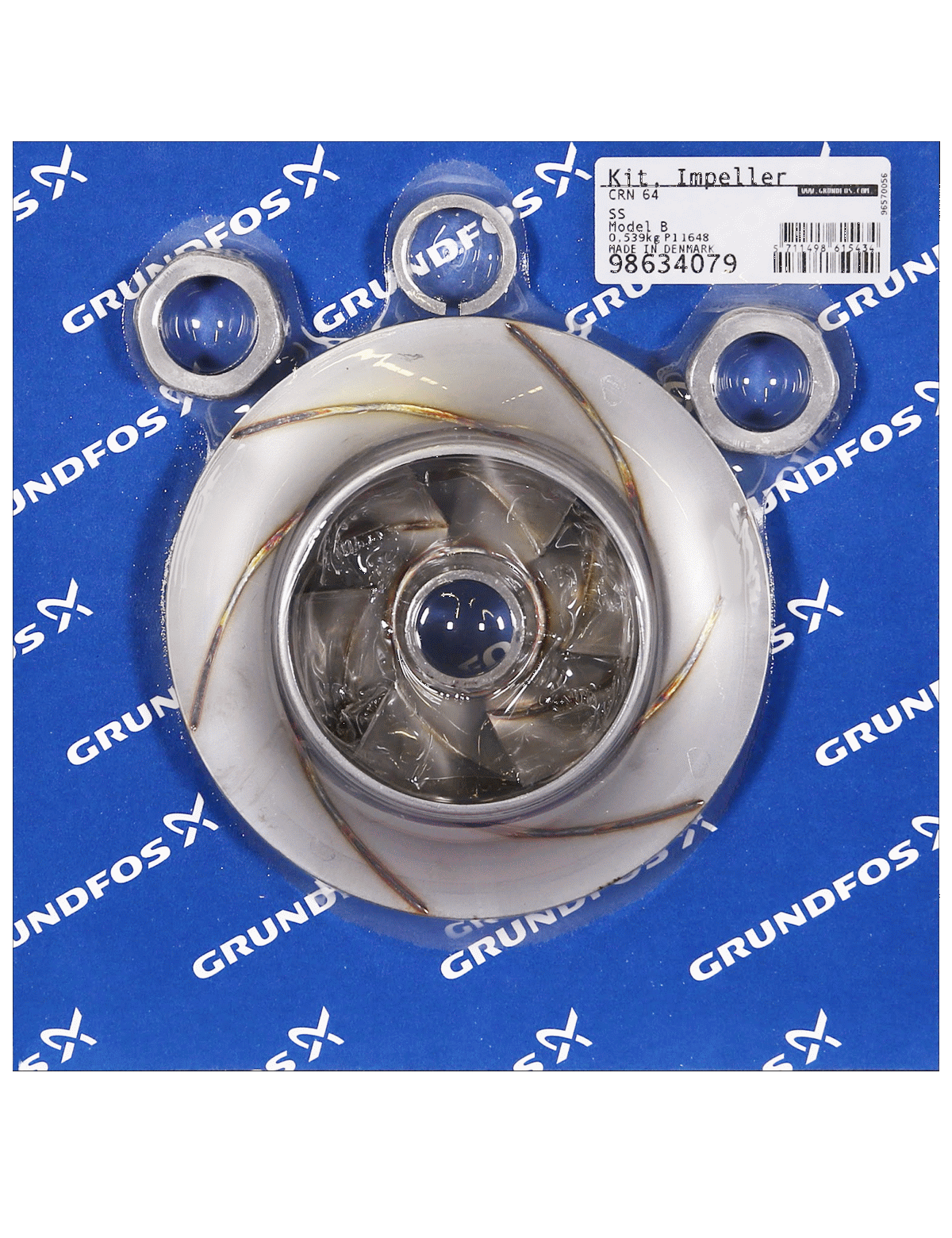 Фото Комплект рабочего колеса Grundfos Kit, impeller N-version CRN64, артикул 98634079