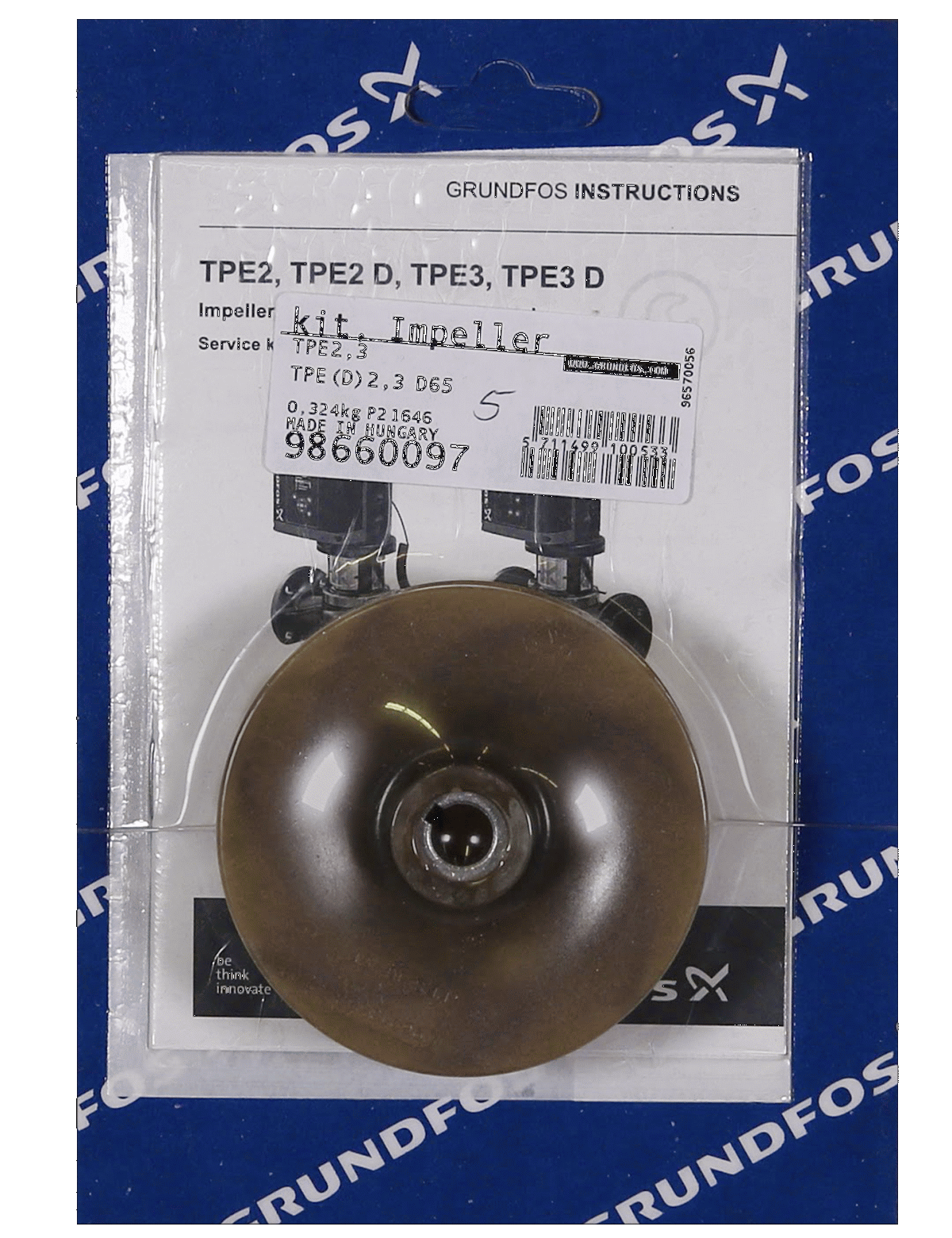 Фото Комплект рабочего колеса Grundfos Kit, Impeller 65-120, артикул 98660097