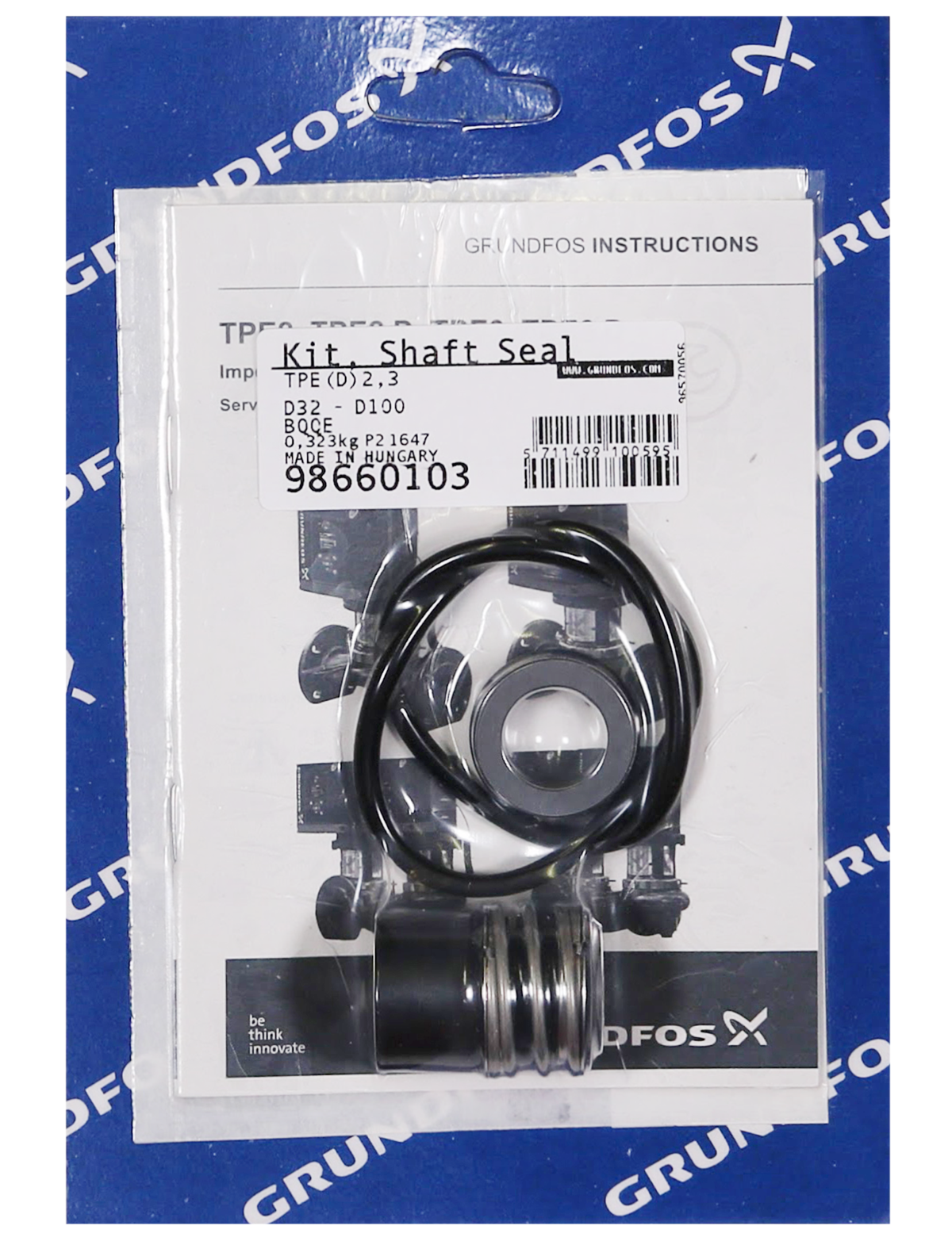 Уплотнение Grundfos Kit, Shaft seal MG13/16-G6 - BQQE