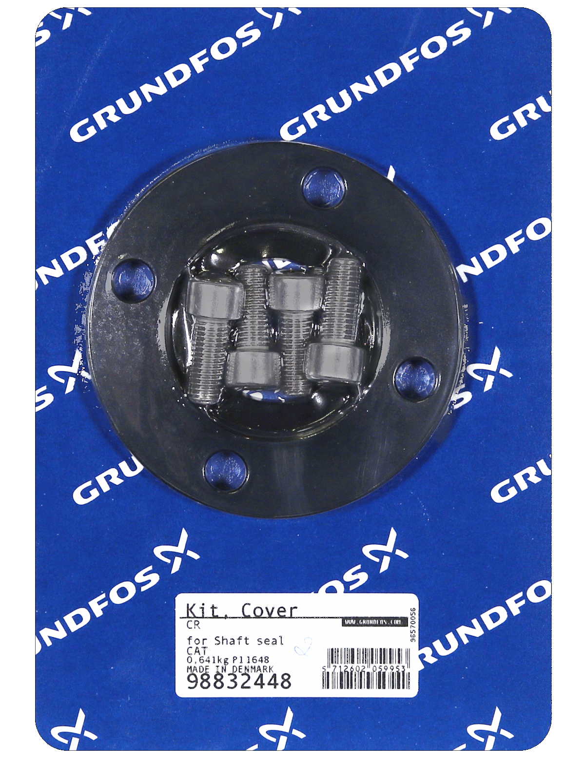 Крышка Grundfos Kit, Cover for shaft seal, cat.