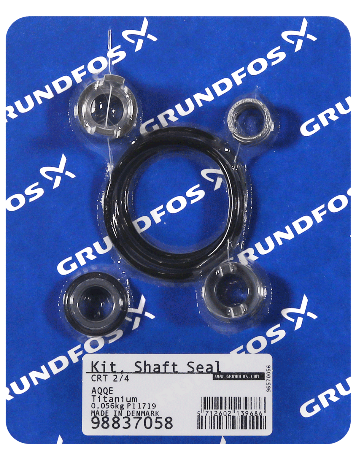 Уплотнение Grundfos Kit, Shaft seal type AQQE TT N 12