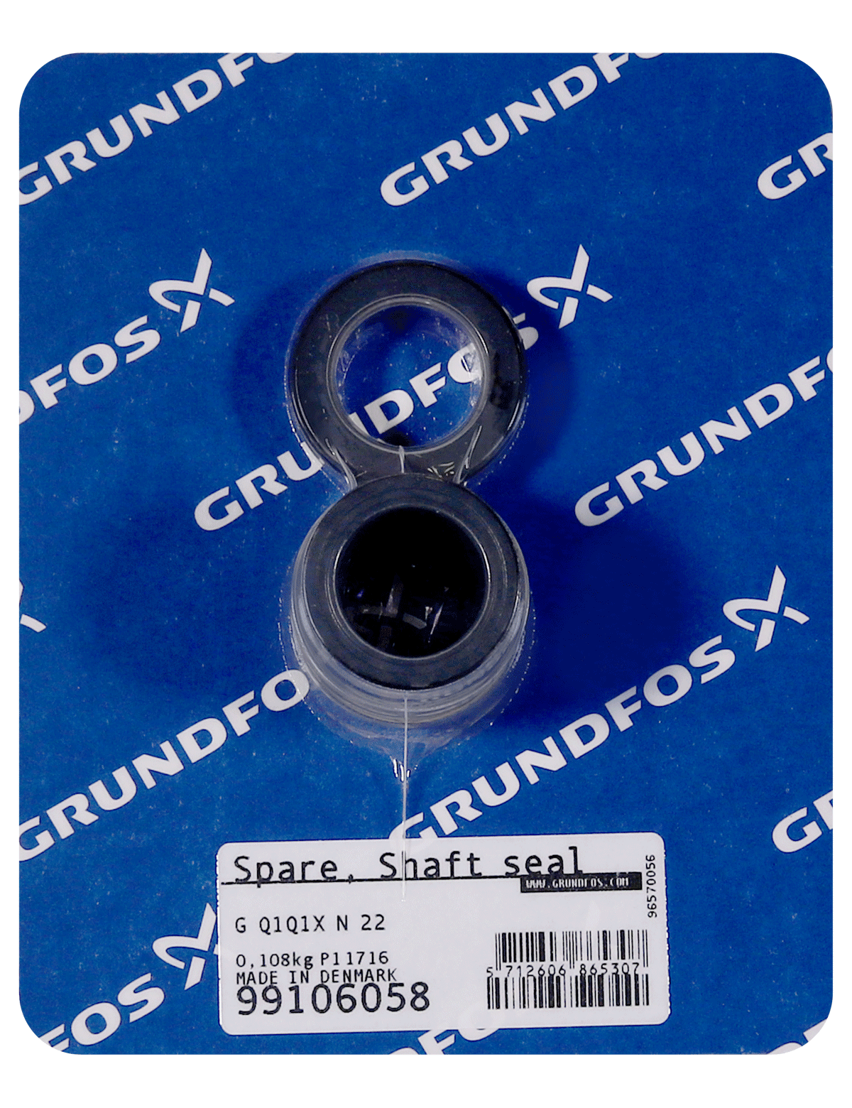 Фото Торцевое уплотнение вала Grundfos Spare, Shaft seal type G Q1Q1X N 22, артикул 99106058