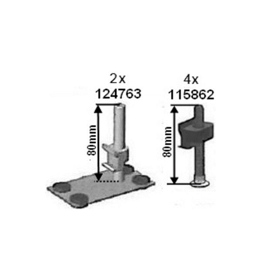Комплект наружных юстировочных блоков (6 шт.) М8 х 80, Mohlenhoff