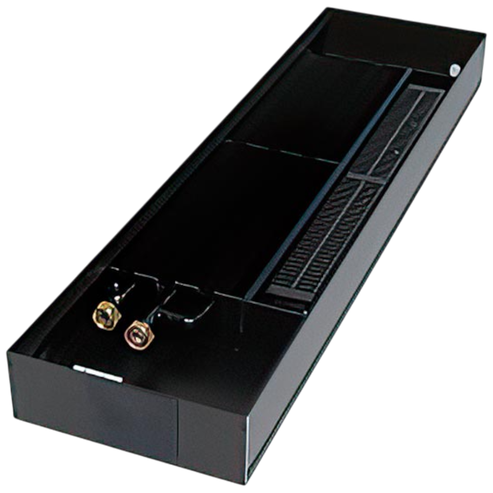 Конвектор внутрипольный водяной, 320×90×2000, принудительная конвекция, без решетки, QSKS