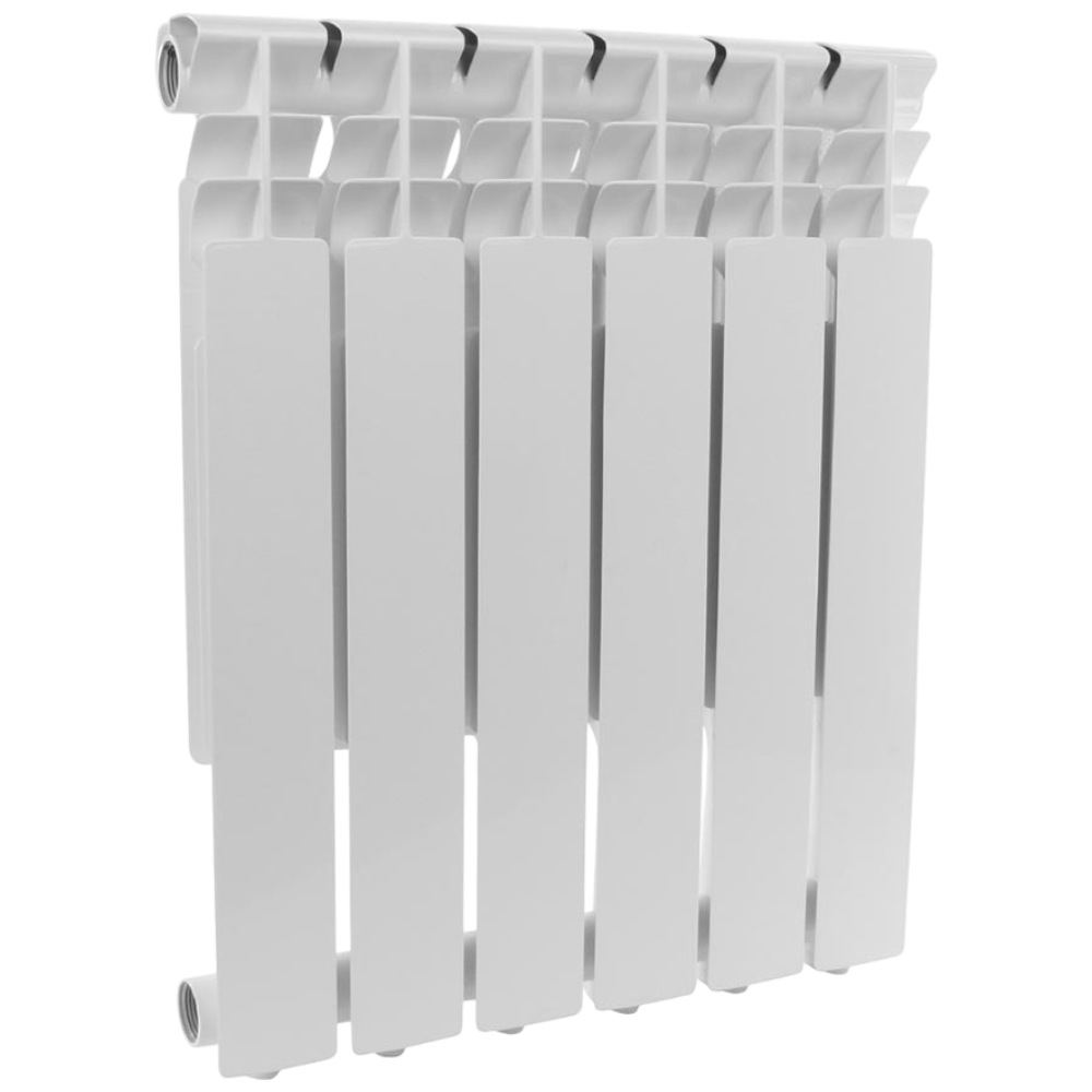 Радиатор алюминиевый секционный, настенный, Optima 500, 568×462×78, 6 секции, боковое подключение