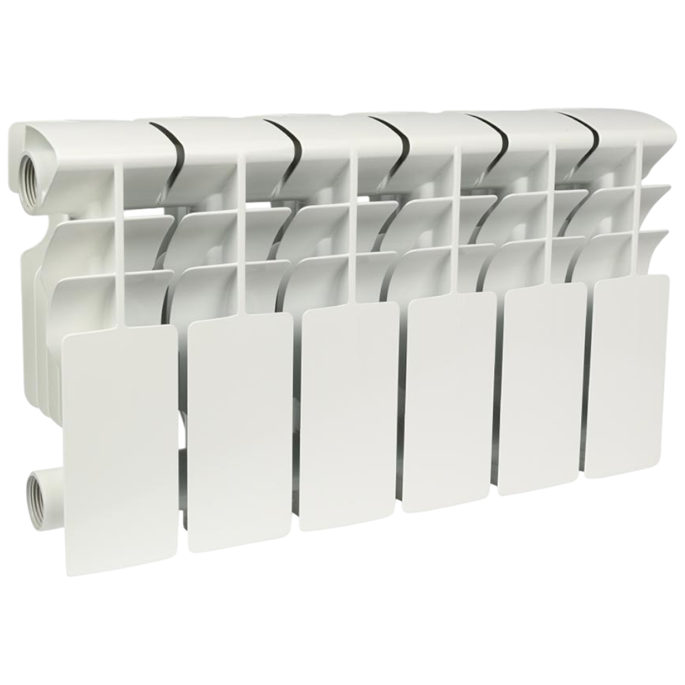 Радиатор алюминиевый секционный, настенный, Plus 200, 276×480×96, 6 секции, боковое подключение