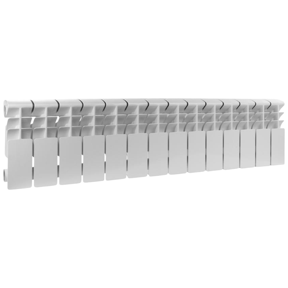 Радиатор алюминиевый секционный, настенный, Plus 200, 276×1120×96, 14 секции, боковое подключение