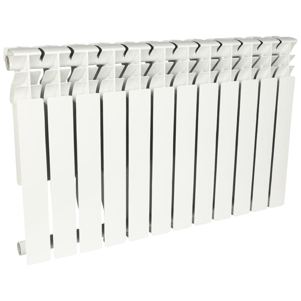 Радиатор алюминиевый секционный, настенный, Plus 500, 576×936×96, 12 секции, боковое подключение