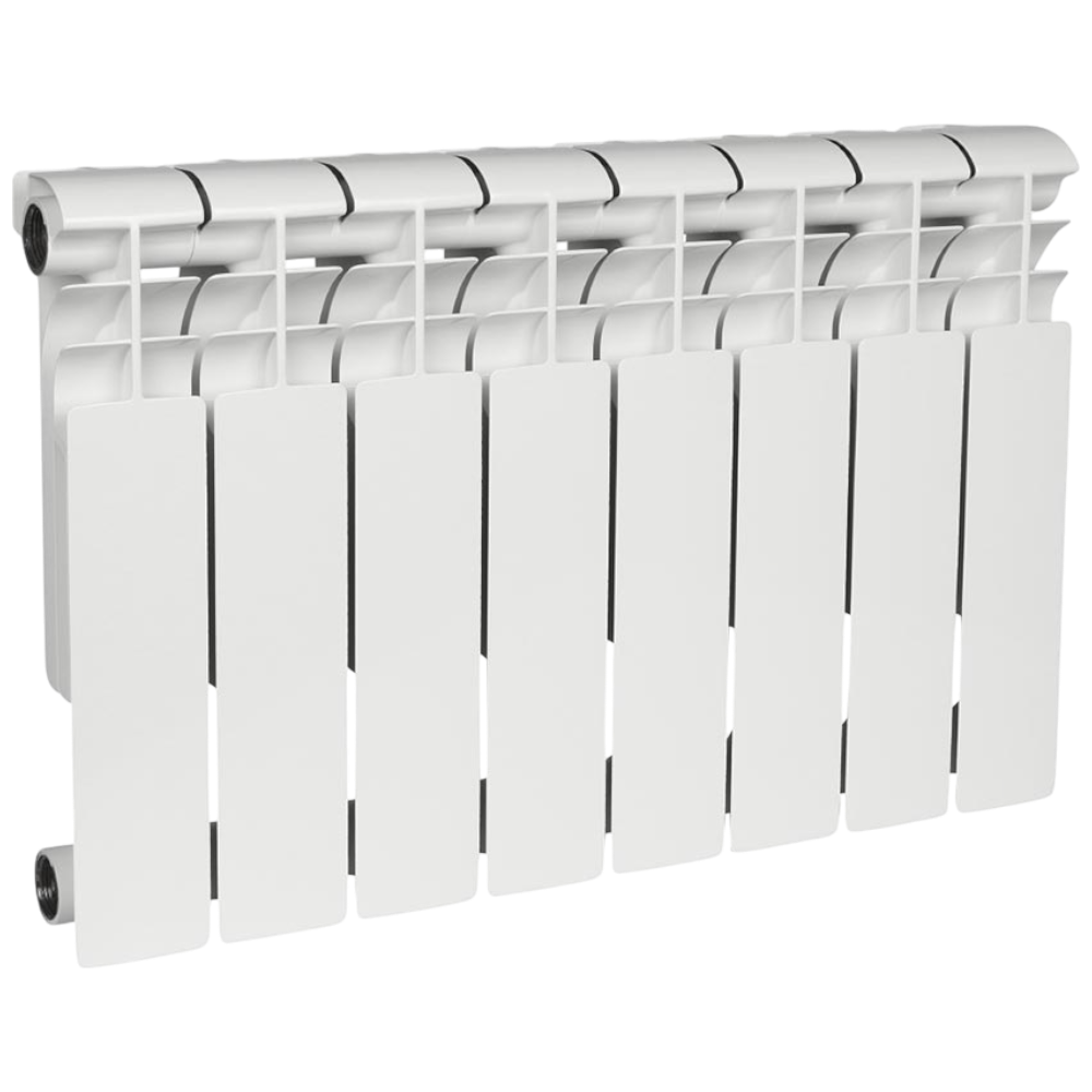 Радиатор биметаллический секционный, настенный, Profi Bm 350, 418×640×80, 8 секции, боковое подключение