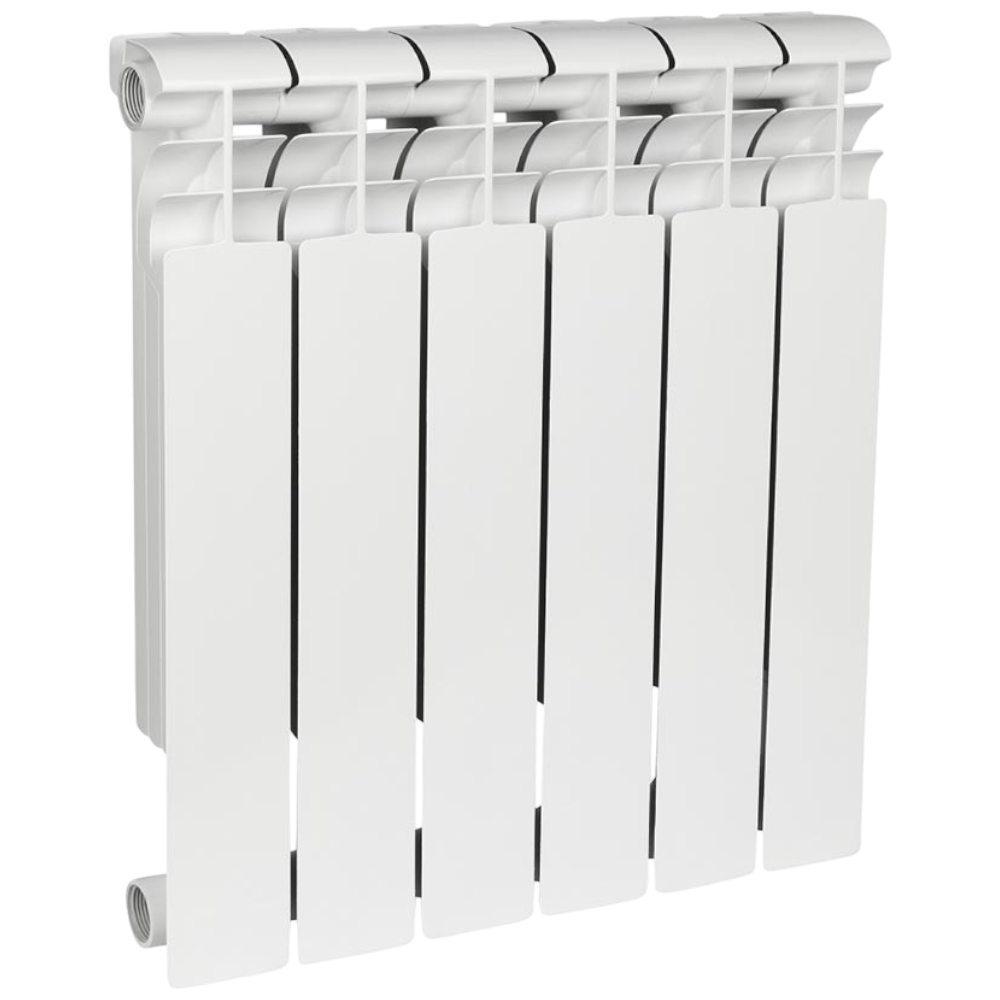 Радиатор биметаллический секционный, настенный, Profi Bm 500, 567×480×80, 6 секции, боковое подключение