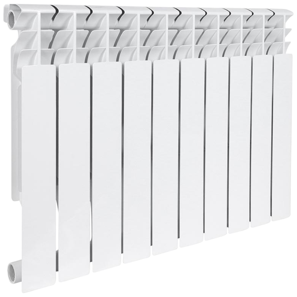 Радиатор биметаллический секционный, настенный, Plus Bm 500, 557×790×95, 10 секции, боковое подключение