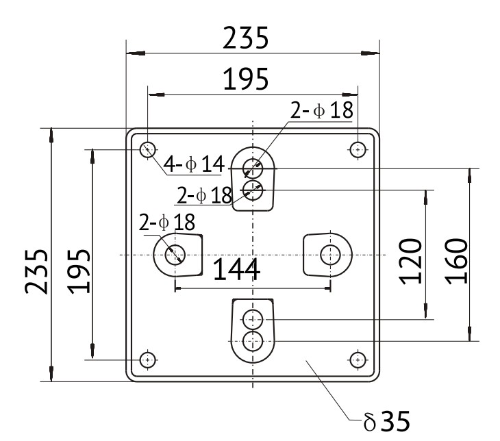 База для насосов Wellmix TG32-18/2 - TG100-33/2T