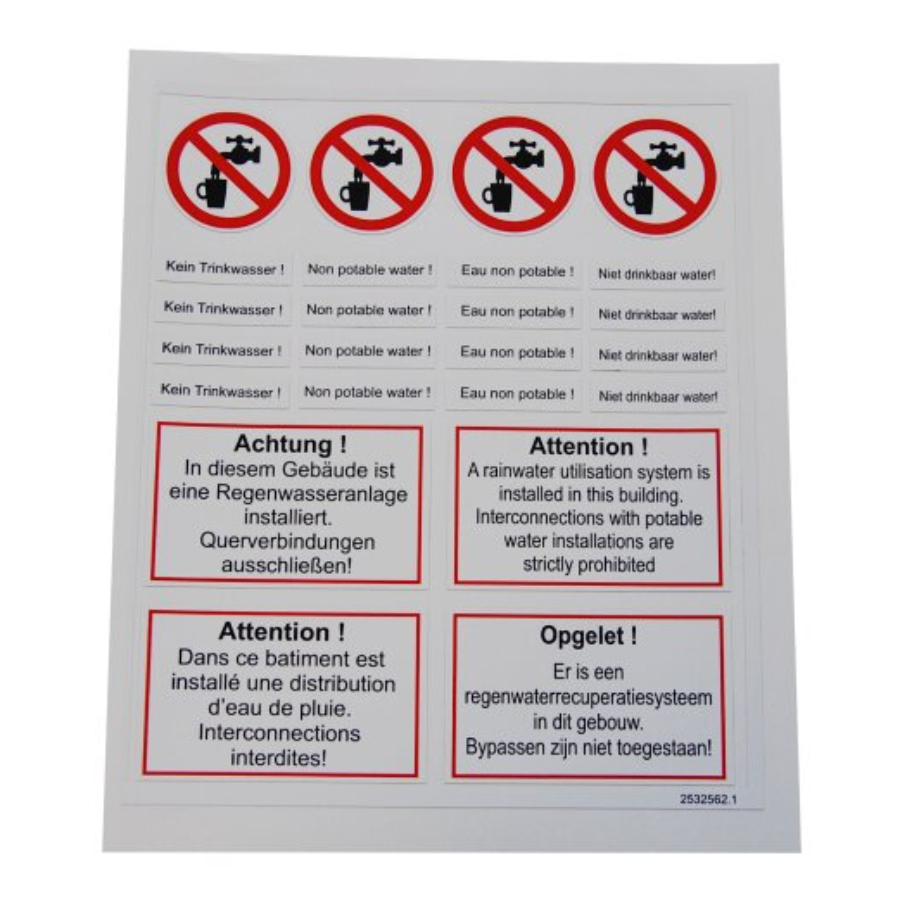 Комплект для маркировки Wilo LETTERING-SET RAINWATER APPL.