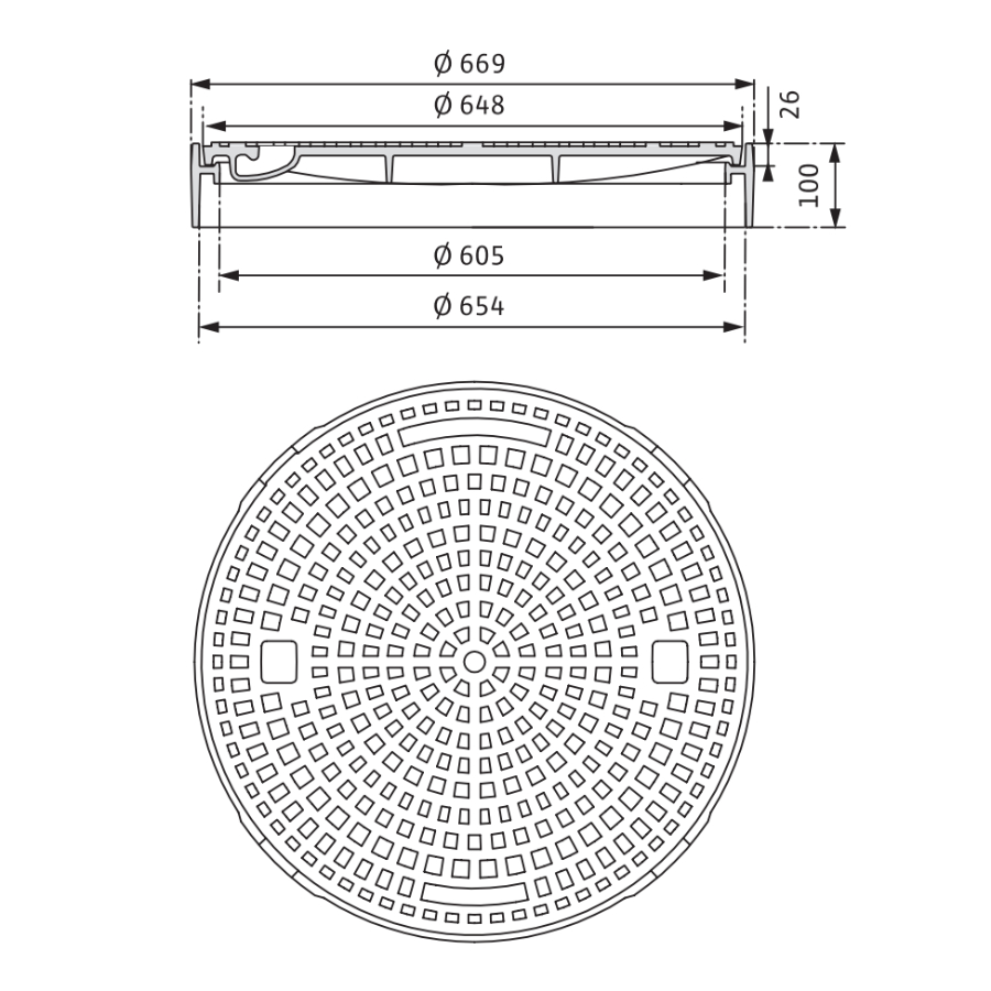 Крышка стандартная Wilo DN625 O. VENT.KL A