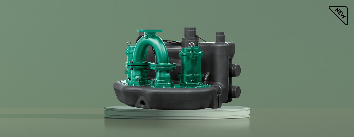 Напорная канализационная установка Wilo W-Lift с двумя насосами