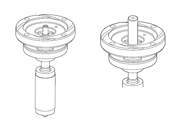 монтаж корпуса масляной камеры на роторе/валу