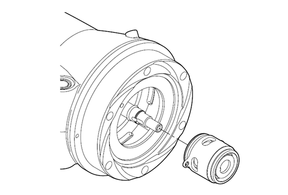 монтаж уплотнения вала, 2,6-4 кВт