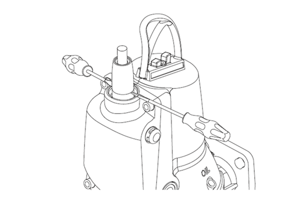 снятие питающего кабеля
