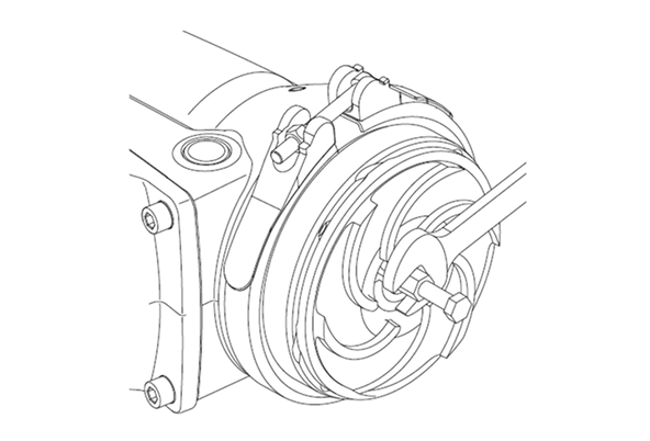 установка съёмника на рабочее колесо