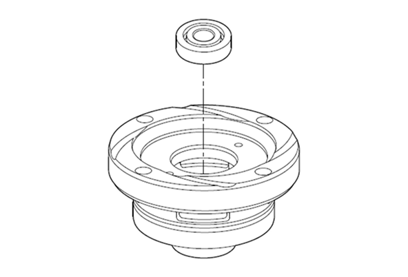 установка нижнего подшипника в нагретый корпус масляной камеры