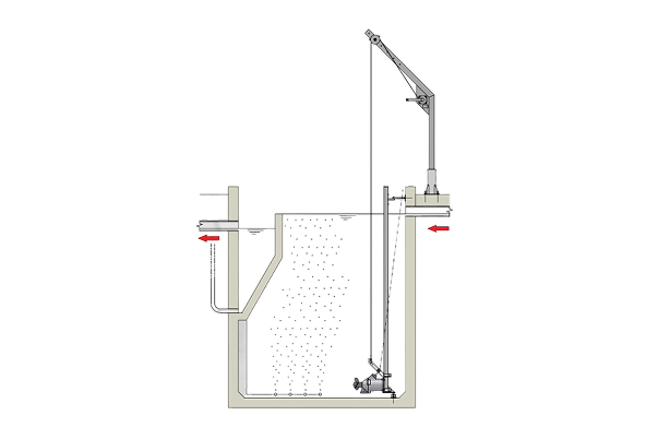 Песколовка с ручным или механизированным удалением осадка